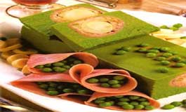 Terrina de arvejas y jam&oacute;n